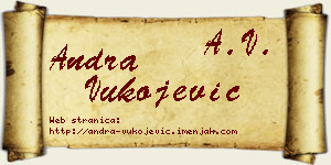 Andra Vukojević vizit kartica
